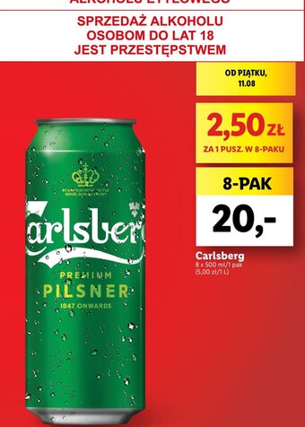 Lidl Carlsberg 8 x 500 ml oferta
