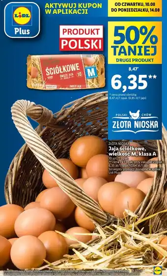 Lidl Jaja ściółkowe, wielkość M, klasa A 10 szt. oferta