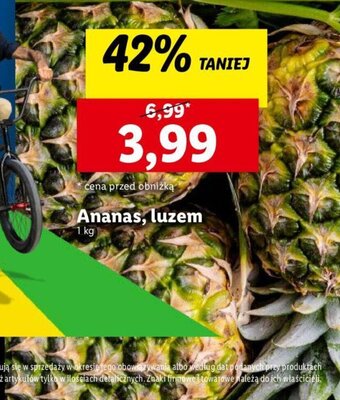 Lidl Ananas, luzem 1 kg oferta