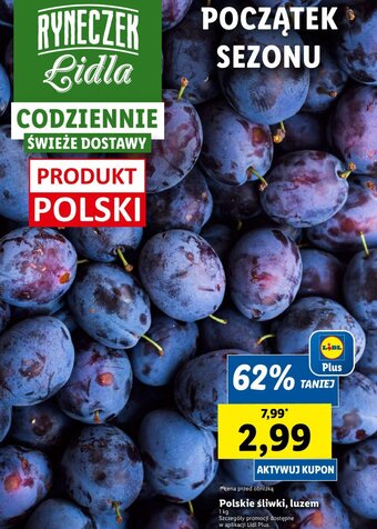 Lidl Polskie śliwki, luzem 1 kg oferta
