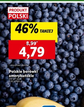 Lidl Polskie borówki amerykańskie 250 g oferta