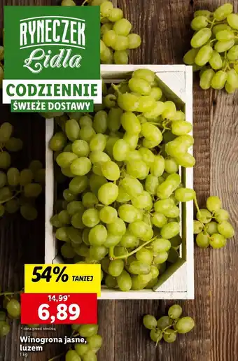 Lidl Winogrona jasne, luzem 1 kg oferta
