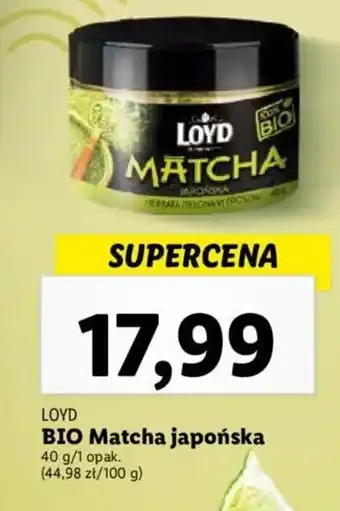 Lidl BIO Matcha japońska 40 g oferta