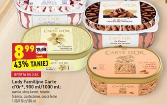 Biedronka Lody Familijne Carte d'Or 900-1000ml oferta