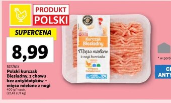 Lidl Polski kurczak Biesiadny, z chowu bez antybiotyków - mięso mielone z nogi 400 g oferta