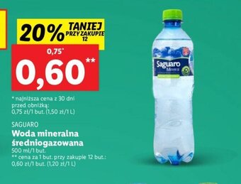 Lidl Woda mineralna średniogazowana 500 ml oferta