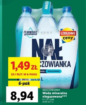 Lidl Woda mineralna niegazowana*** 6 x 1,5 l oferta