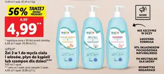 Lidl Żel 2 w 1 do mycia ciała i włosów, płyn do kąpieli lub szampon dla dzieci*** 500 ml oferta