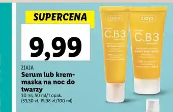 Lidl Serum lub krem-maska na noc do twarzy 30 ml oferta