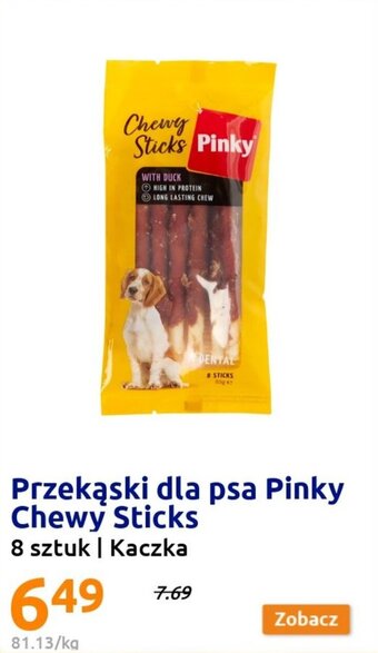 Action Przekąski dla psa Pinky Chewy Sticks 8 sztuk | Kaczka oferta