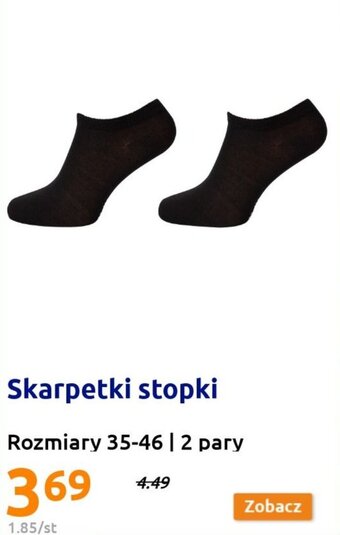 Action Skarpetki stopki Rozmiary 35-46 | 2 pary oferta