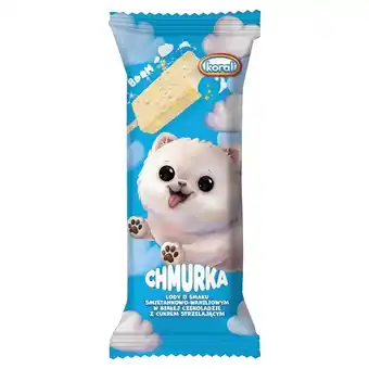 Stokrotka Express Koral chmurka lody o smaku śmietankowo-waniliowym w białej czekoladzie z cukrem strzelającym 90 ml oferta