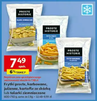 Auchan Frytki proste, karbowane, julienne, kartofle ze skórką lub talarki ziemniaczane 600-750 g. oferta