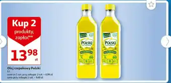 Auchan Polski Olej rzepakowy 1l przy zakupie 2 oferta
