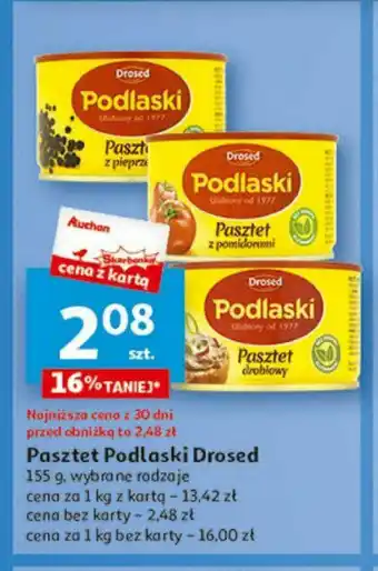 Auchan Drosed Pasztet Podlaski 155g oferta