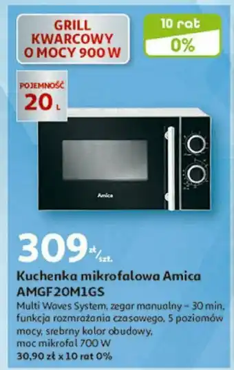 Auchan Amica Kuchenka mikrofalowa AMGF20M1GS oferta