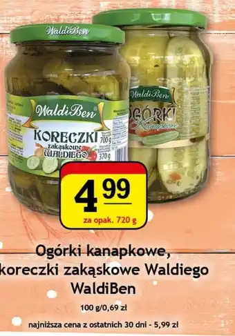 Gram Market Ogórki kanapkowe, koreczki zakąskowe Waldiego WaldiBen 720g oferta