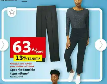 Auchan Spodnie damskie typu milano para oferta