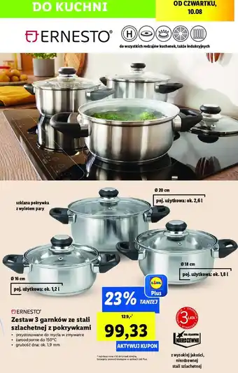 Lidl Zestaw garnków z pokrywkami oferta