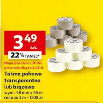 Auchan Taśma pakowa transparentna lub brązowa oferta