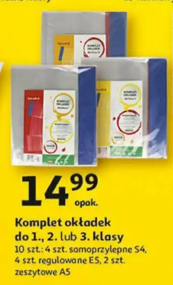 Auchan Komplet okładek do 1., 2. lub 3. klasy 10 szt. oferta