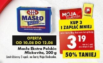 Biedronka Masło Ekstra Polskie Mlekovita, 200 g oferta