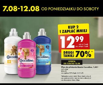 Biedronka Płyn do płukania tkanin Coccolino, 1,45 l oferta