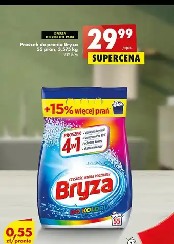 Biedronka Proszek do prania Bryza 55 prań, 3,575 kg oferta