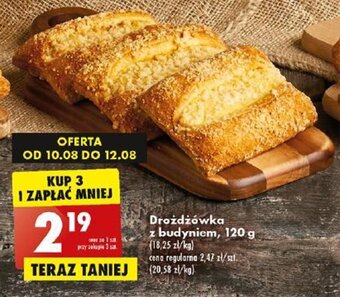 Drożdżówka z budyniem, 120 g