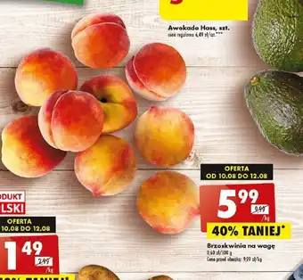 Biedronka Brzoskwinia na wagę kg oferta