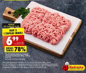 Biedronka Chude mięso mielone z szynki wieprzowej Kraina Mięs, 500 g oferta