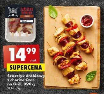 Biedronka Szaszłyk drobiowy z chorizo Czas na Grill, 390 g oferta