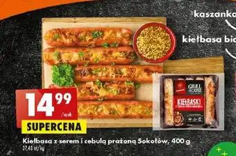 Biedronka Kiełbasa z serem i cebulą prażoną Sokołów, 400g oferta