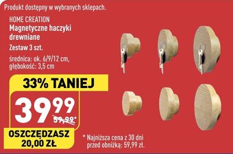 ALDI HOME CREATION Magnetyczne haczyki drewniane 3szt. oferta