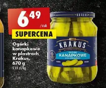Biedronka Krakus, Ogórki kanapkowe w plastrach 670 g oferta