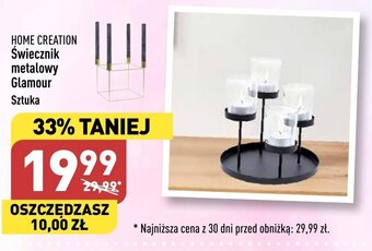 ALDI HOME CREATION Świecznik metalowy Glamour oferta
