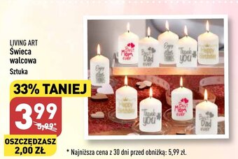 ALDI LIVING ART Świeca walcowa oferta