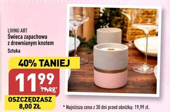 ALDI LIVING ART Świeca zapachowa z drewnianym knotem oferta
