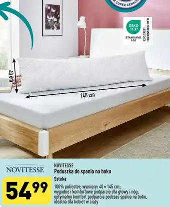 ALDI NOVITESSE Poduszka do spania na boku oferta