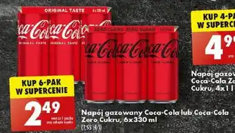 Biedronka Coca-Cola Napój gazowany Coca-Cola lub Coca-Cola Zero Cukru, 6x330 ml oferta