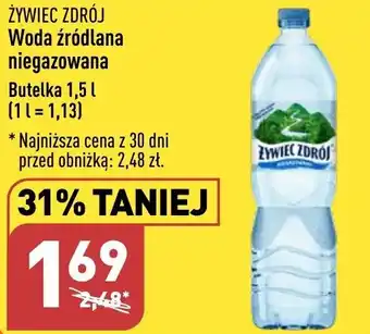 ALDI ŻYWIEC ZDRÓJ Woda źródlana niegazowana 1,5l oferta