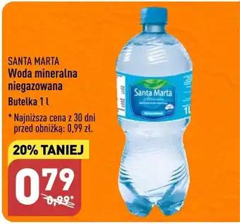 ALDI SANTA MARTA Woda mineralna niegazowana Butelka 1 l oferta