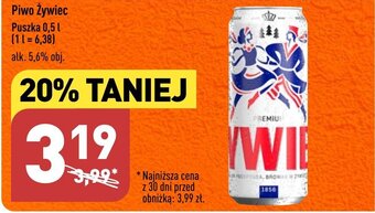 ALDI Piwo Żywiec Puszka 0,5 l oferta