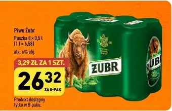 ALDI Piwo Żubr Puszka 8 × 0,5 l oferta