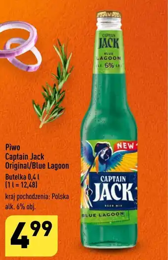 ALDI Piwo Captain Jack Original/Blue Lagoon Butelka 0,4l oferta