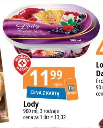 E.Leclerc Lody 900ml 3 rodzaje oferta