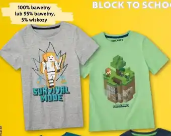 Lidl T-shirt dziecięcy minecraft oferta