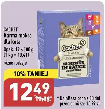 ALDI CACHET Karma mokra dla kota Opak. 12 × 100 g oferta