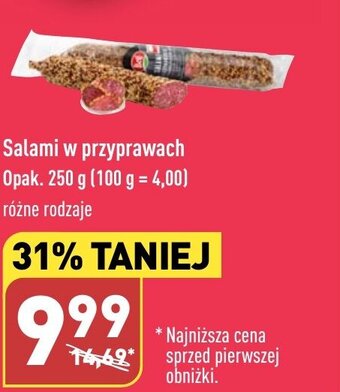 ALDI Salami w przyprawach 250 g oferta