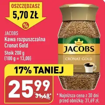ALDI JACOBS Kawa rozpuszczalna Cronat Gold 200g oferta
